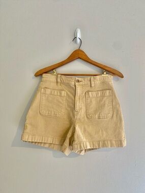 Madewell Beige High-Rise Shorts